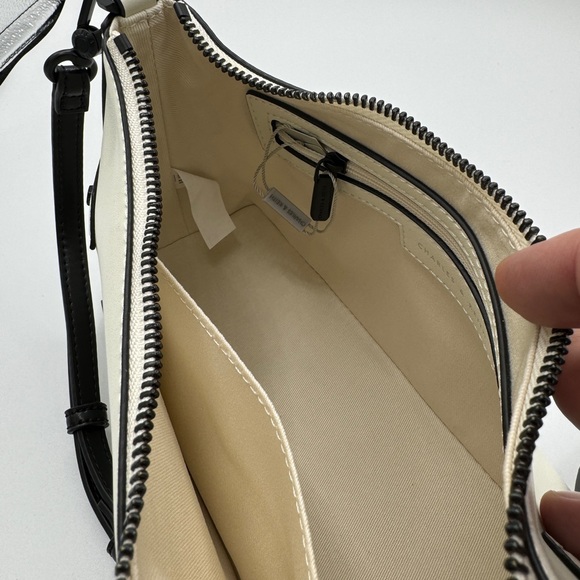 Charles & Keith Cream Crossbody Chain Handle Bag W/Changeable Straps Imported - Picture 12 of 13